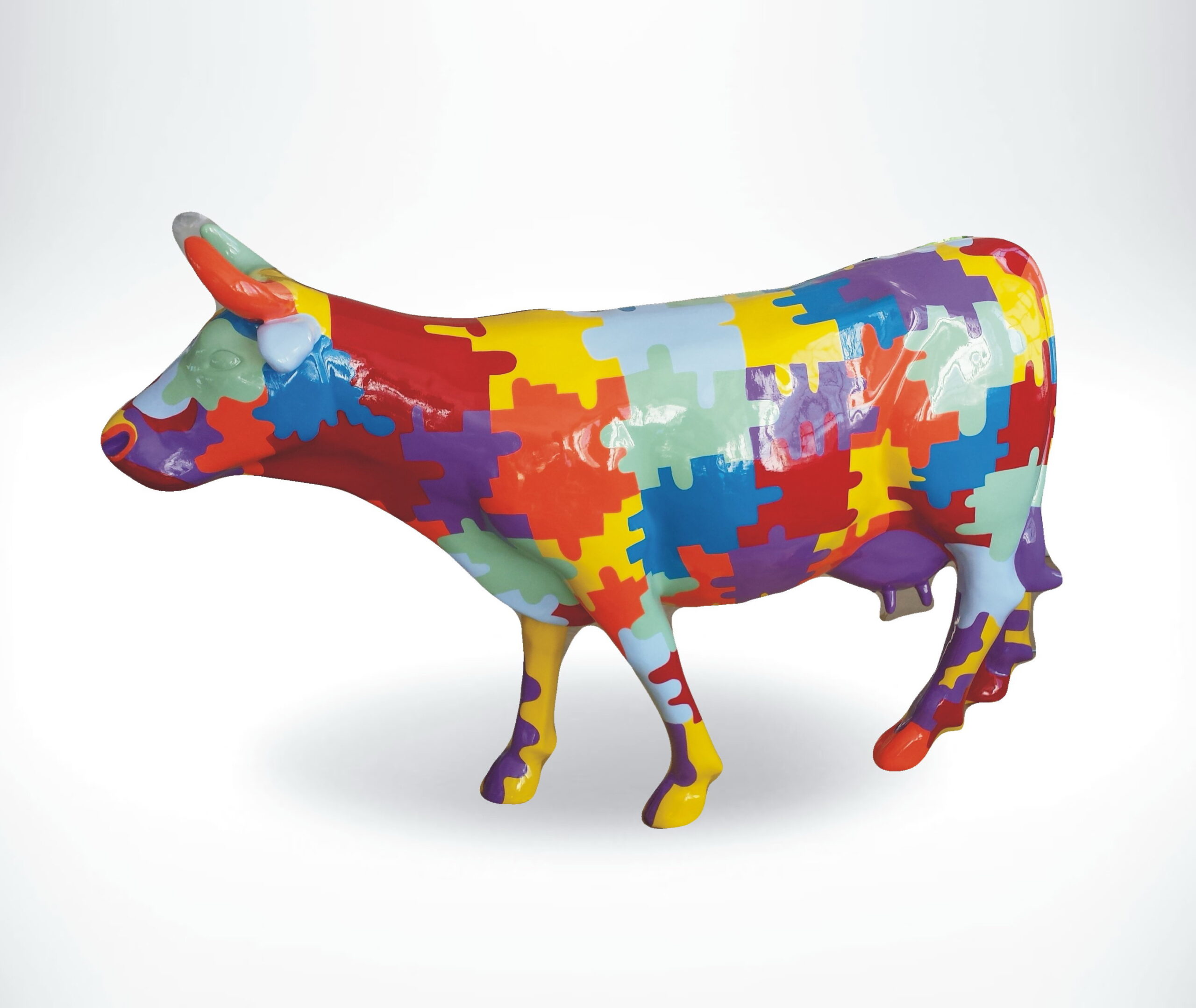 Publicité et figure décorative, grande vache lisse 4 Figura reklamowa i dekoracyjna, duża krowa gładka