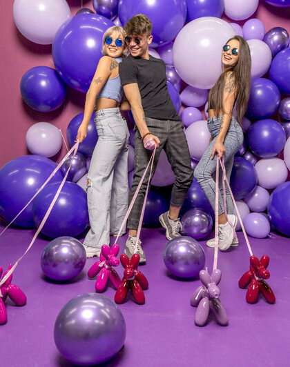 Petit chien de ballon - figurine décorative 1 Mały balonowy pies - figurka dekoracyjna