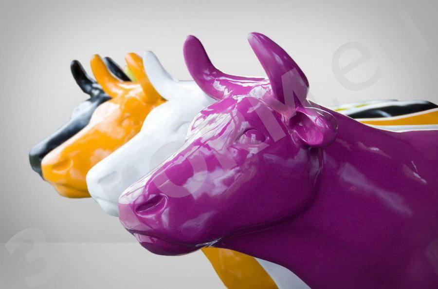 Publicité et figure décorative, grande vache lisse 1 Figura reklamowa i dekoracyjna, duża krowa gładka