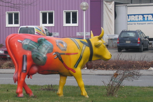 Publicité et figure décorative, grande vache lisse 15 Figura reklamowa i dekoracyjna, duża krowa gładka
