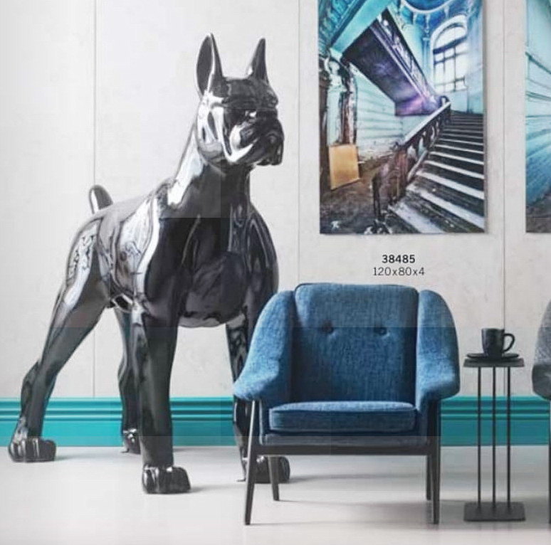 Duża figura pies bokser - wersja jednokolorowa 8 Duża figura pies bokser - wersja jednokolorowa