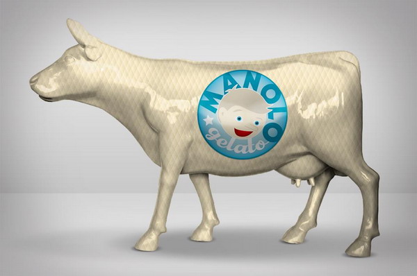 Publicité et figure décorative, grande vache lisse 16 Figura reklamowa i dekoracyjna, duża krowa gładka