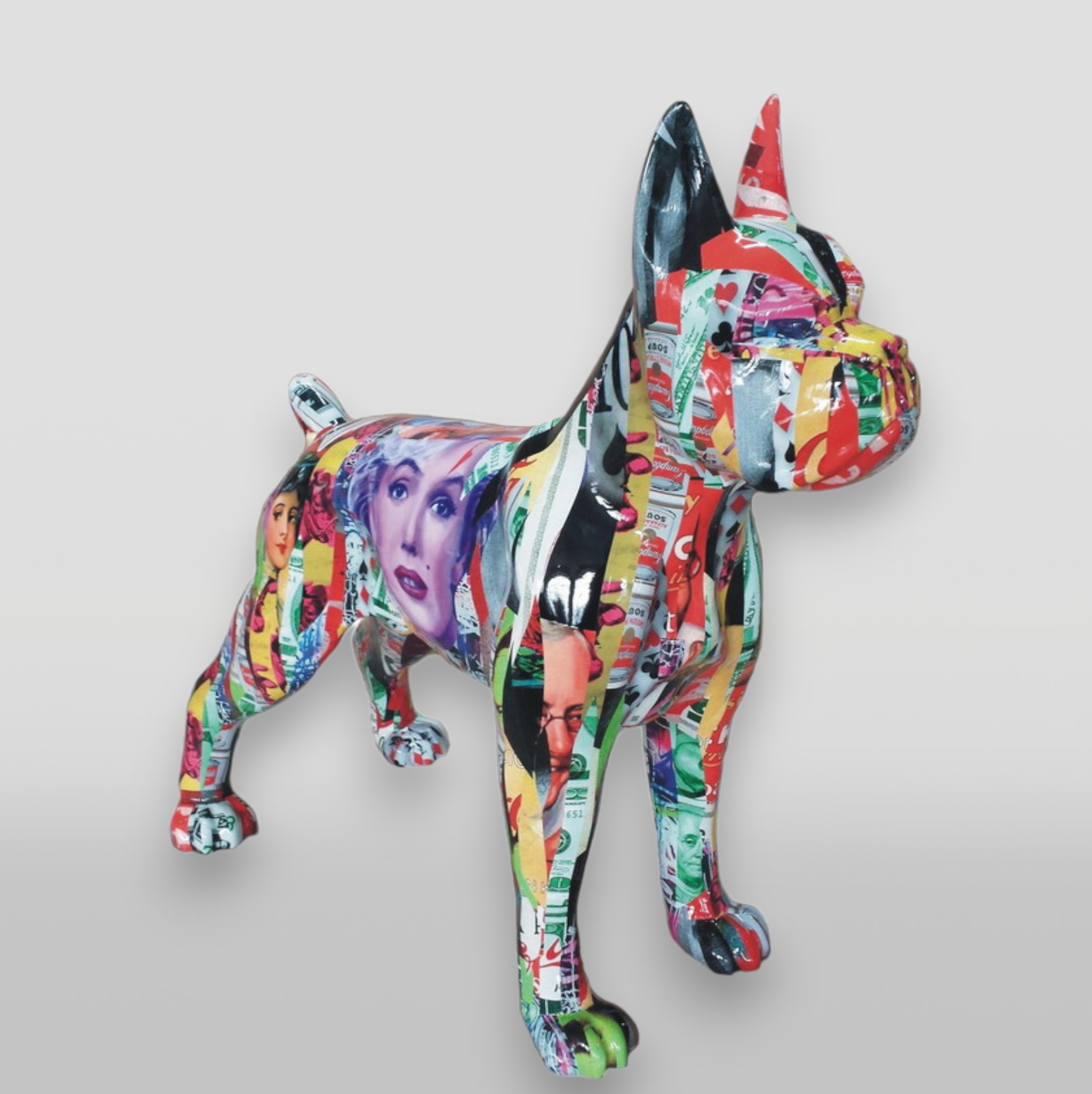 Figura dekoracyjna pies Bokser średni stojący 1 Figura dekoracyjna pies Bokser średni stojący