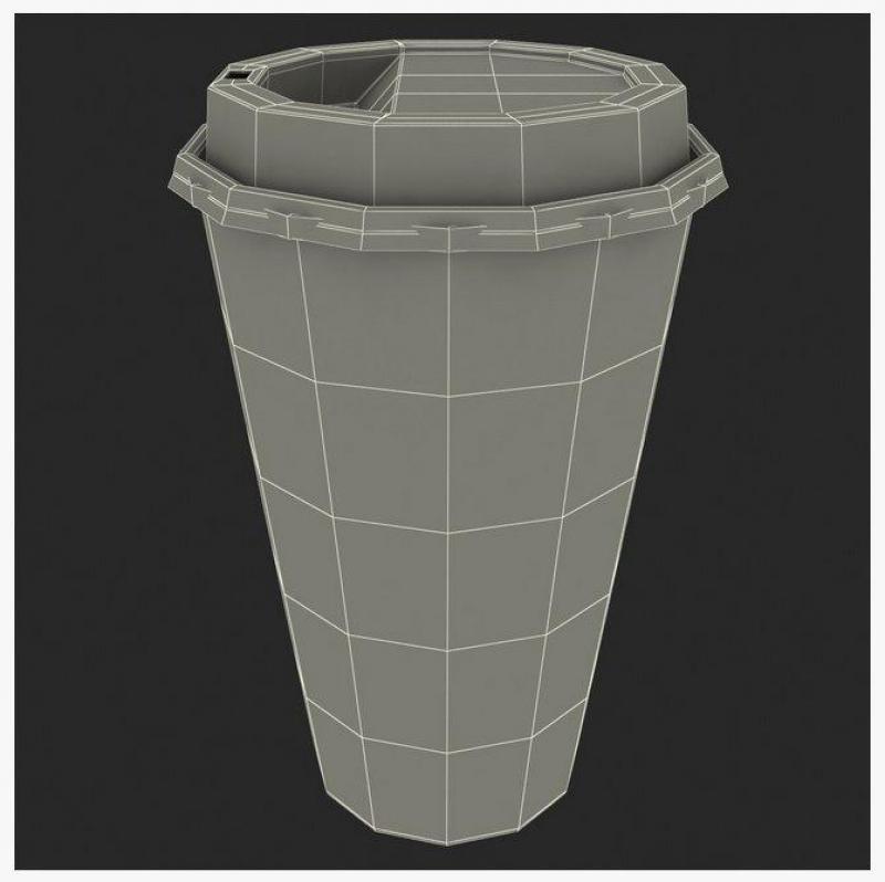 Tasse SO!COFFEE 3 Szara grafika wektorowa kubka na kawę z pokrywką na ciemnym tle.