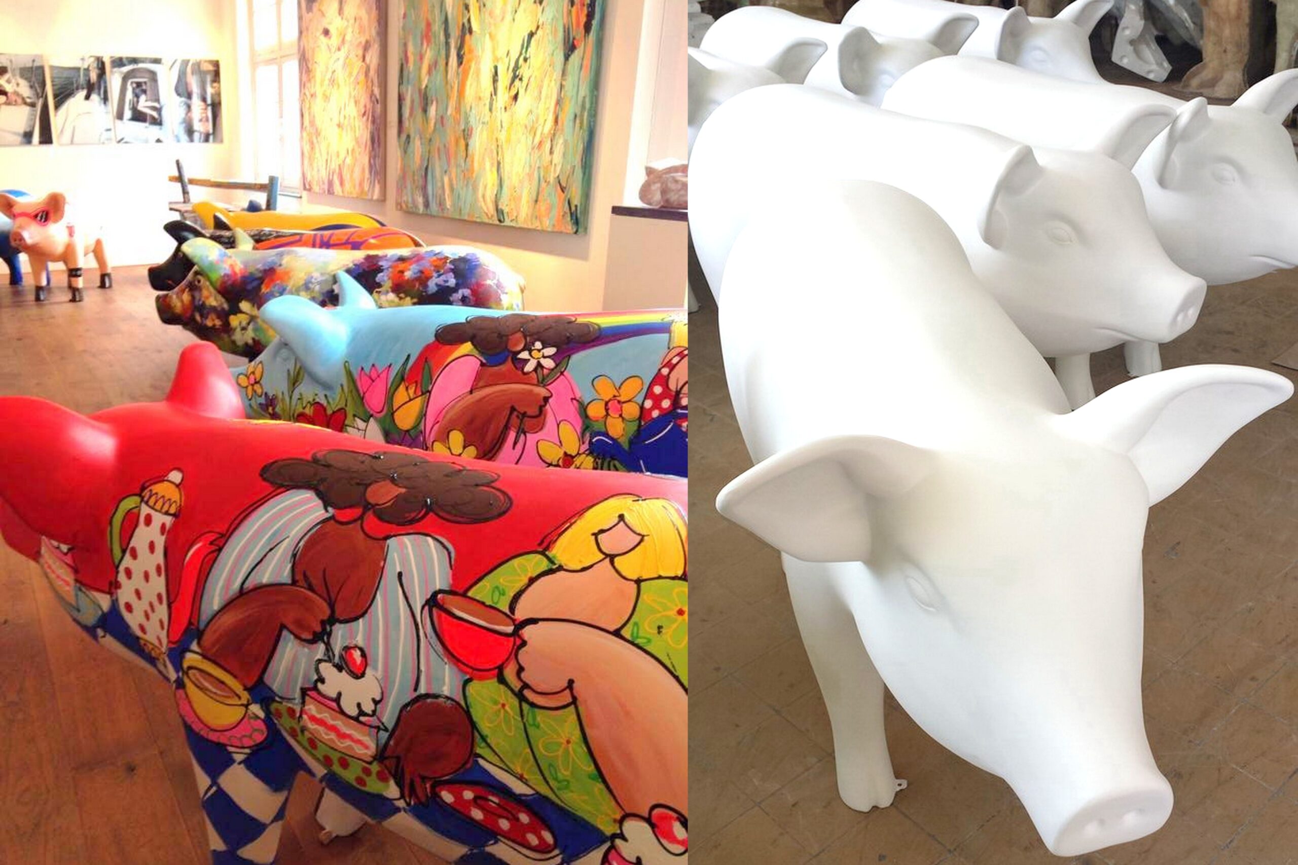 Artystyczna makieta, duża figura świni 2 Artystyczna makieta, duża figura świni