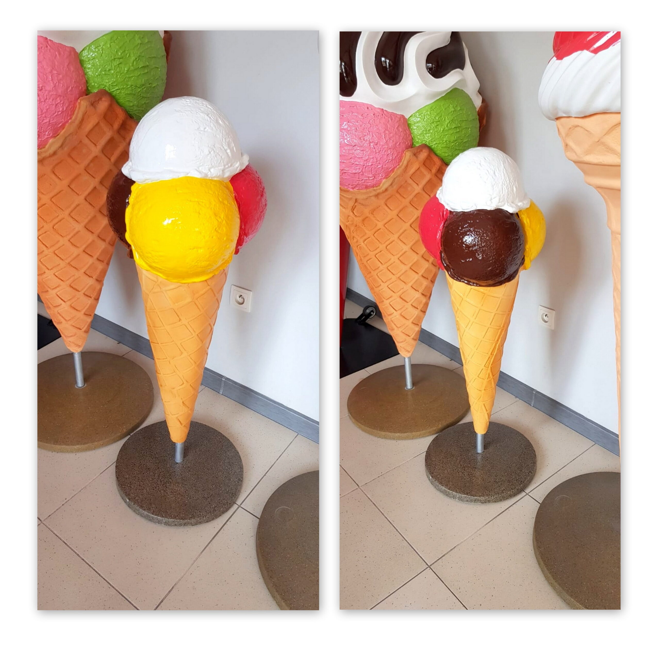 Figura reklamowa 3D, lody gałkowe małe 2 Figura reklamowa 3D, lody gałkowe małe