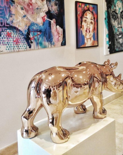 Nosorożec mały, chromowany 2 Nosorożec mały, chromowany