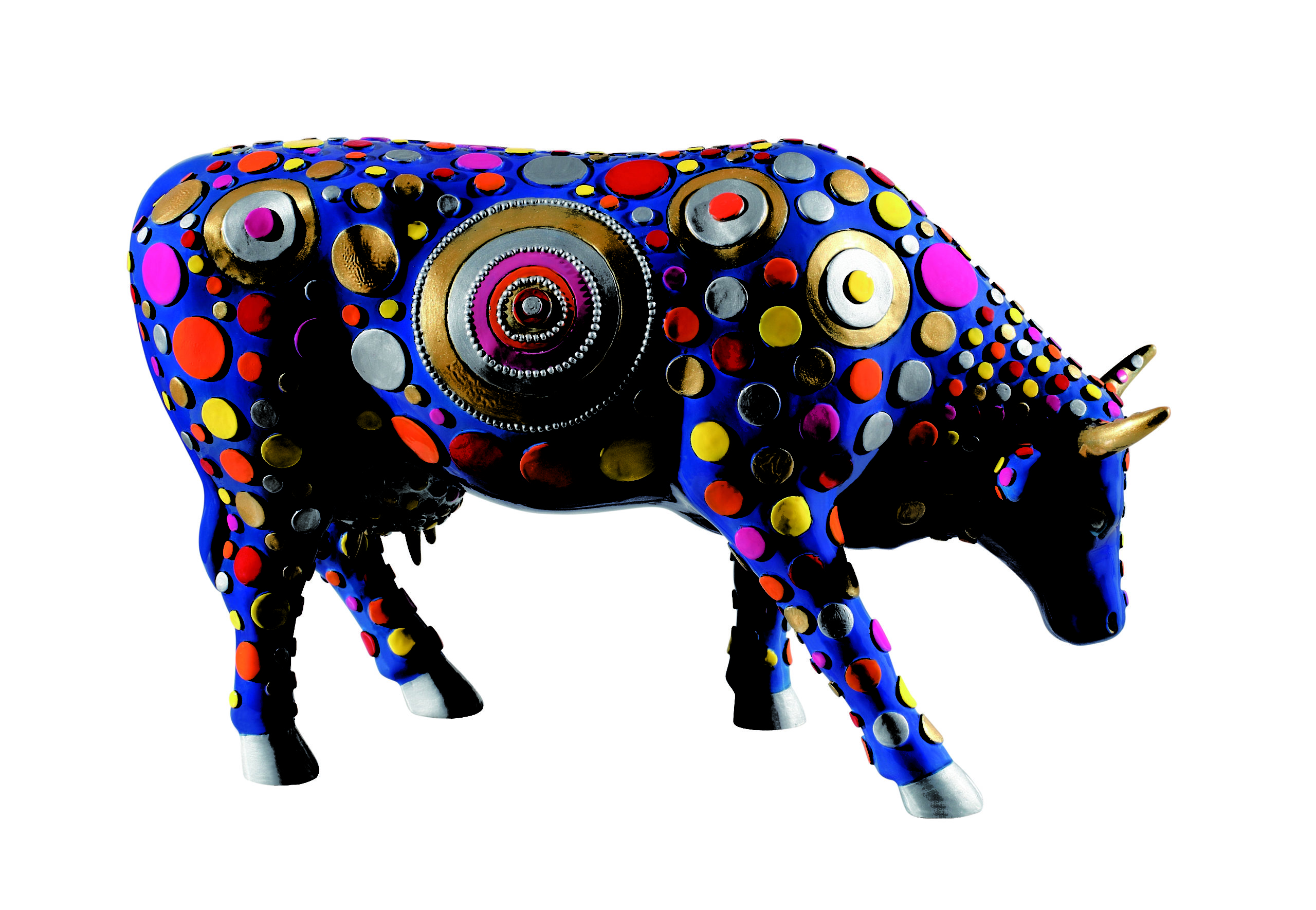 Duża figura krowa z głową w dół - wersja jednokolorowa. 8 Duża figura krowy z głowa w dół - wersja jednokolorowa.