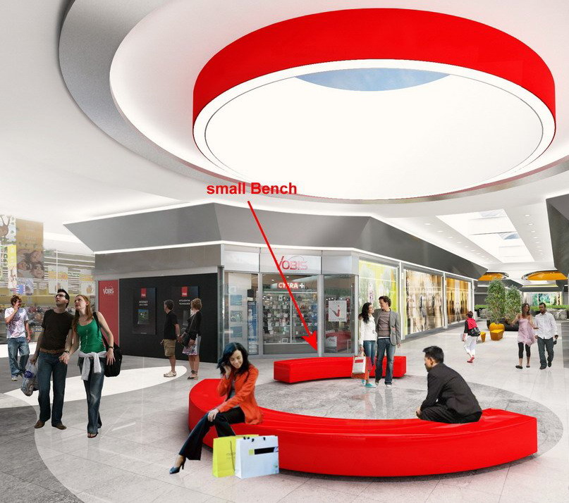 Ławka sześcian z laminatu szklanego 1 Ławka sześcian z laminatu szklanego