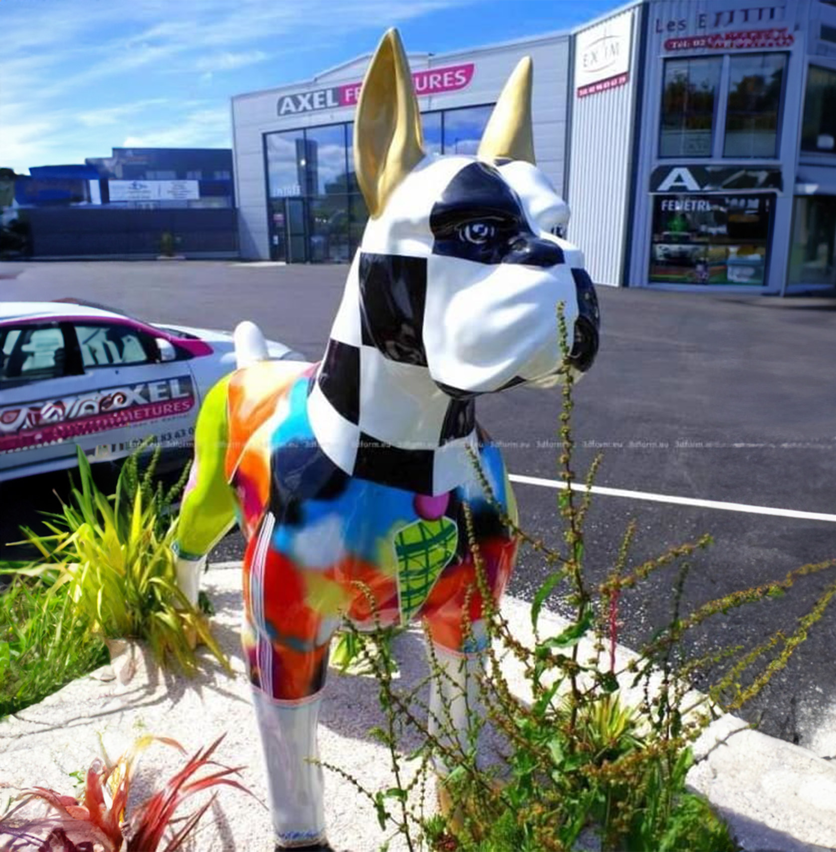 Figura dekoracyjna pop-art pies Bokser 1 Figura dekoracyjna pop-art pies Bokser