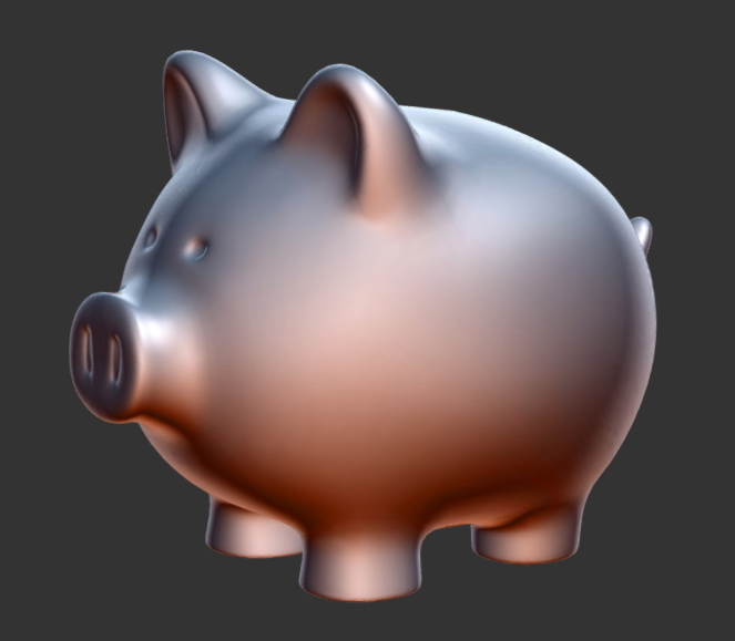 Piggy Bicgy Grande Figure 3D 3 świnka skarbonka - model 3d