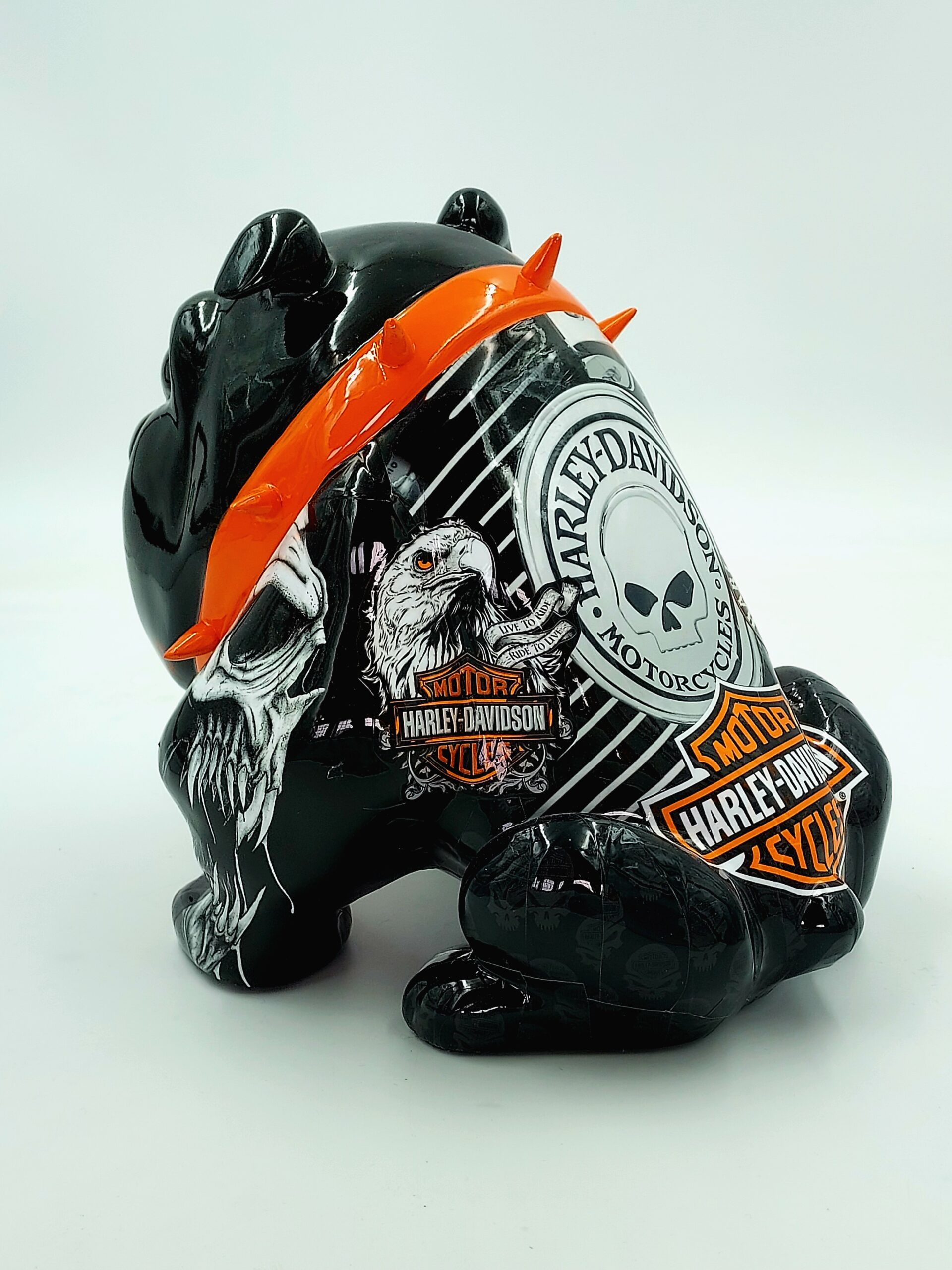 Chien Bulldog Avella 55cm - Harley Davidson 2 pies Bulldog Avella 55cm - Harley Davidson