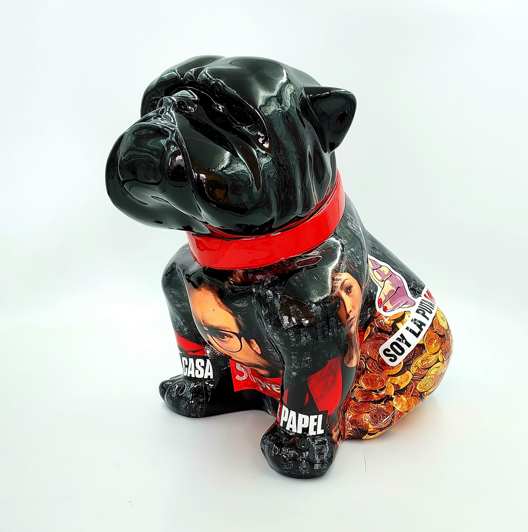 Chien Bulldog Angelo 40cm - La Casa de Papel 1 pies Bulldog Angelo 40cm - La casa de papel