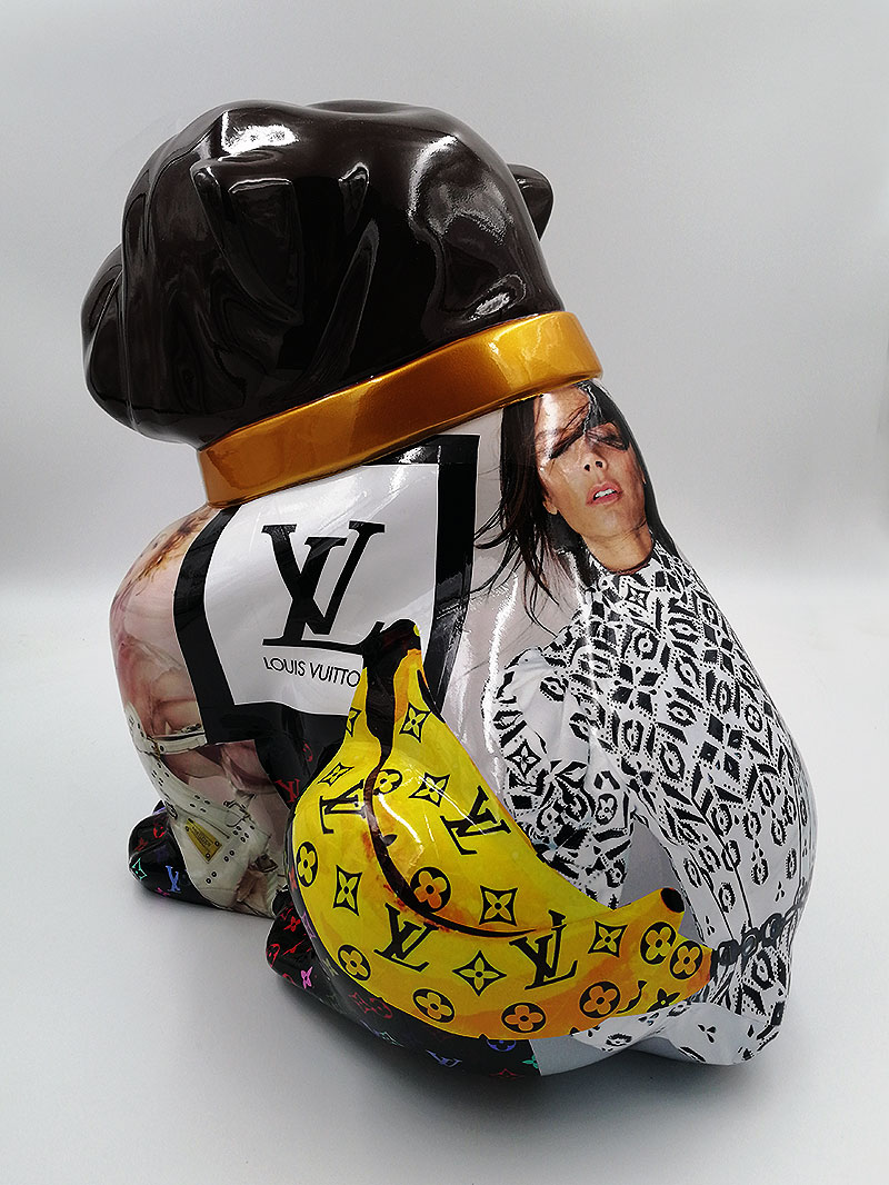 Chien Bulldog Angelo 60cm - L 2 pies Bulldog Angelo 40cm - L