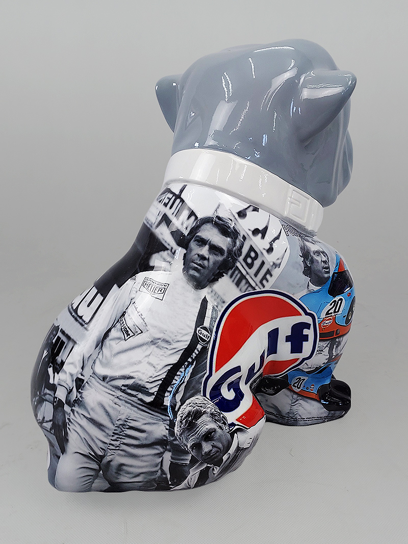 Chien Bulldog Angelo 60cm - McQueen 2 pies Bulldog Angelo 40cm - McQueen