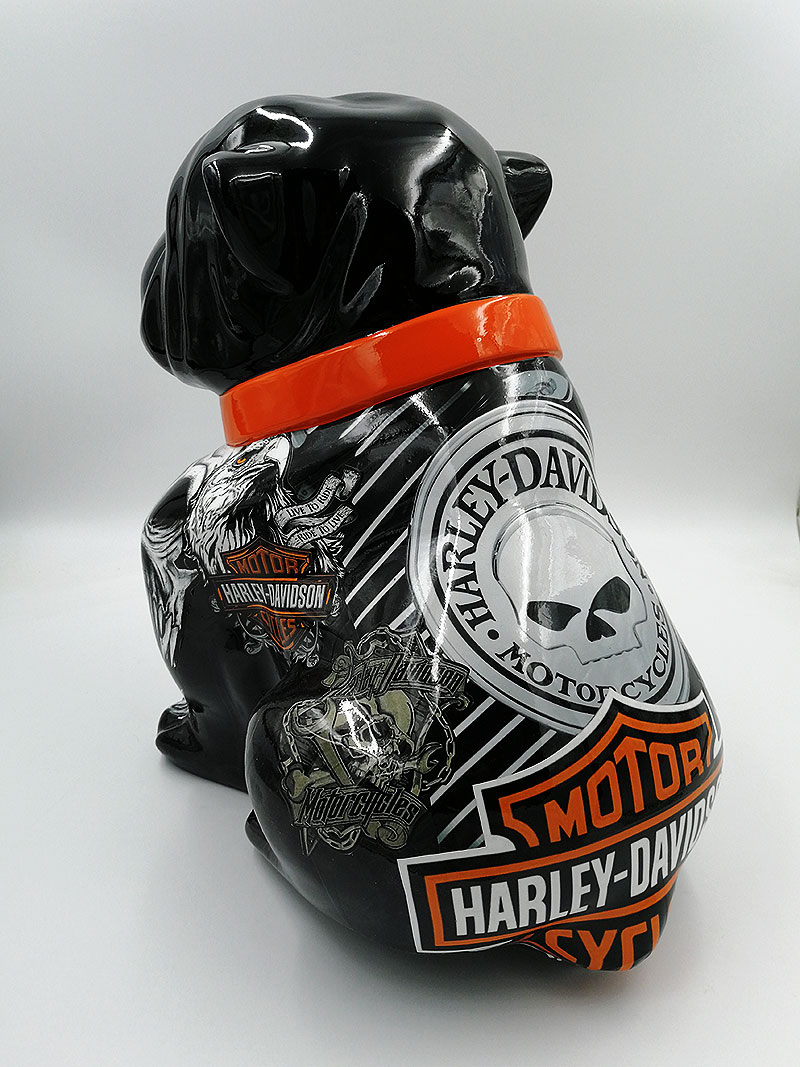 Chien Bulldog Angelo 40cm - Harley Davidson 2 pies Bulldog Angelo 40cm - Harley Davidson