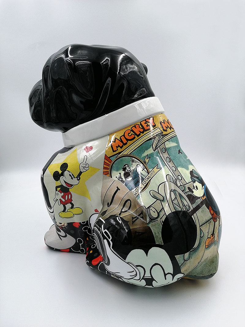 Bulldog Angelo 60cm Dog - Mickey Mouse 2 pies Bulldog Angelo 40cm - Mickey Mouse