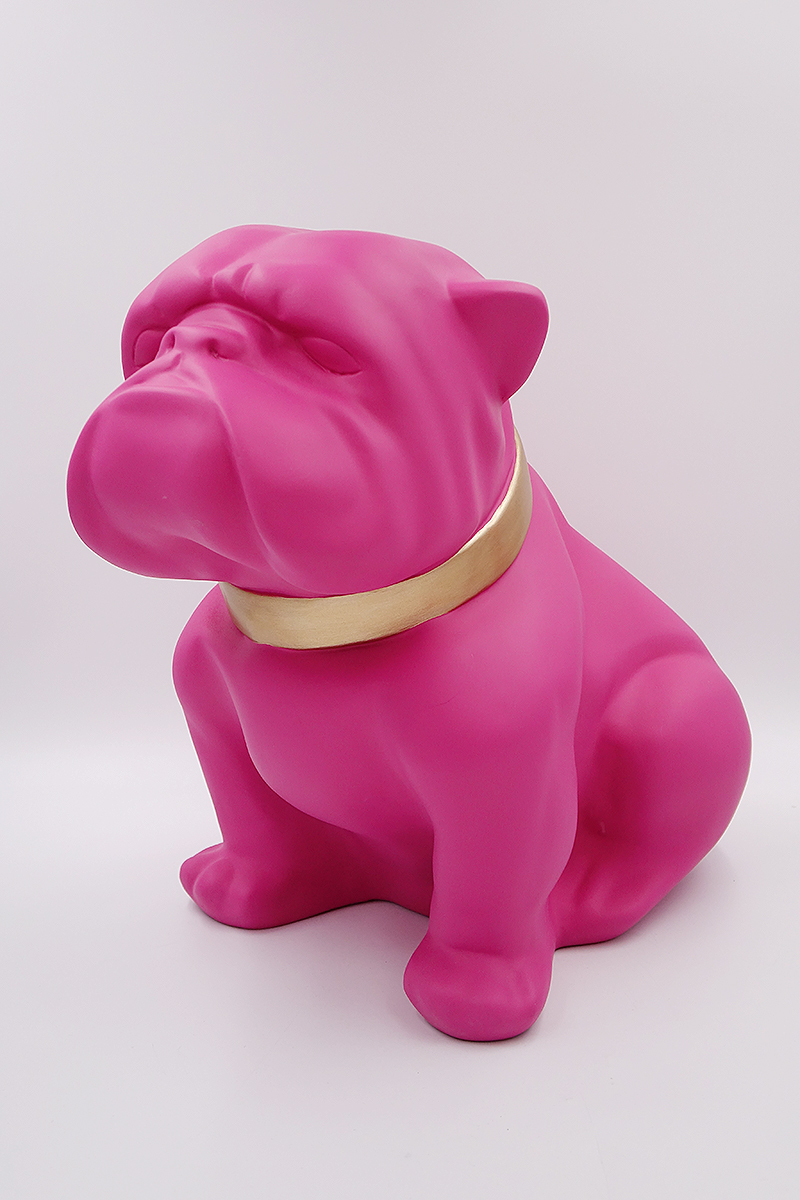 Chien Bulldog Angelo 60cm - Peinture mate 3 pies Bulldog Angelo 60cm - malowanie mat