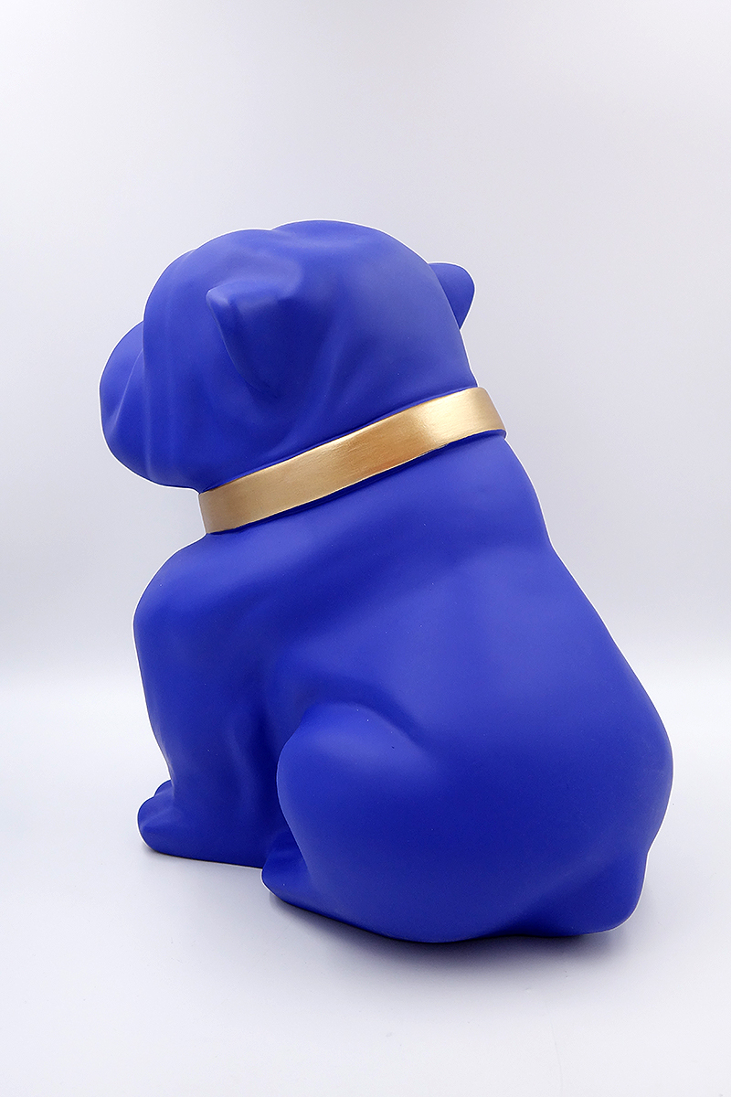 Chien Bulldog Angelo 40cm - Peinture mate 2 pies Bulldog Angelo 40cm - malowanie mat