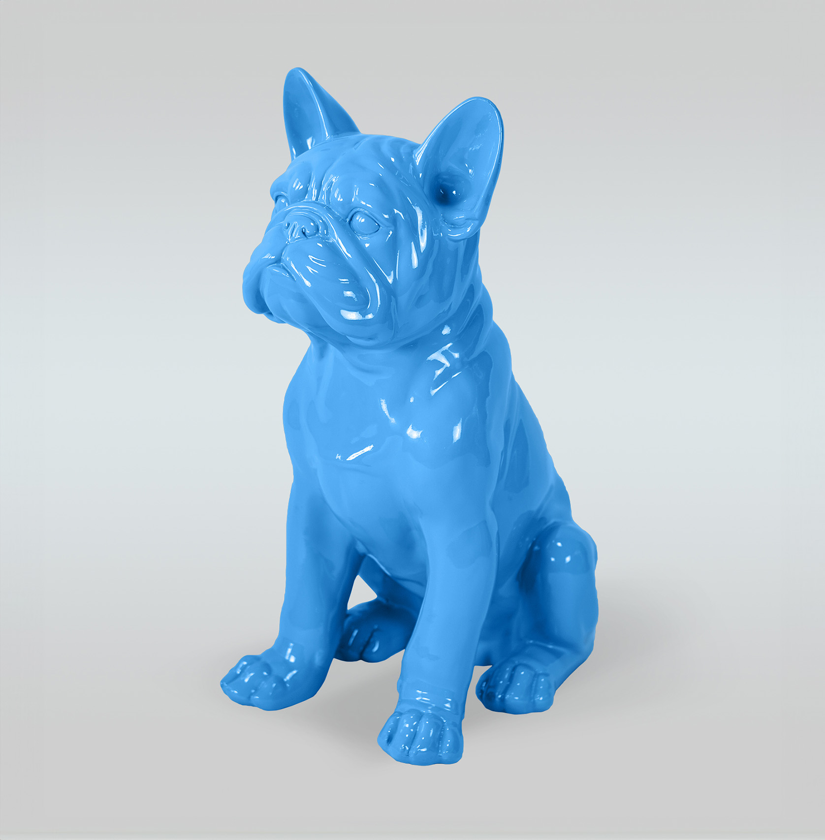 Chien bouledogue Juki L - assis, une couleur + autocollant 1 pies bulldog Juki L - siedzący jeden kolor + naklejka