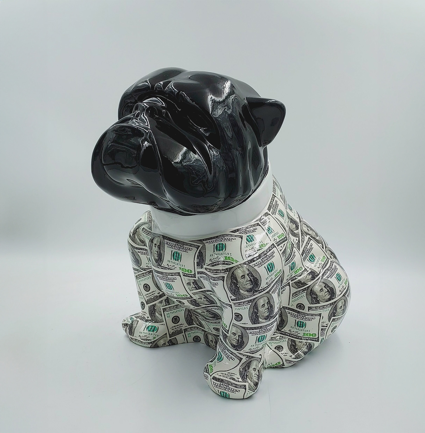 Chien Bulldog Angelo 40cm - Signes de dollars 1 pies Bulldog Angelo 40cm - Dollary