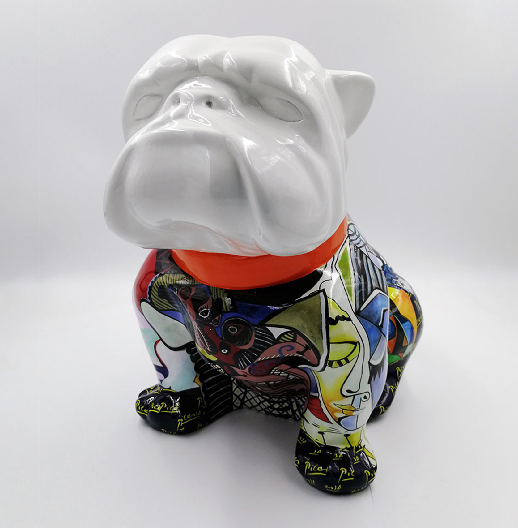 Chien Bulldog Angelo 60cm - Picasso 1 pies Bulldog Angelo 60cm - Picasso