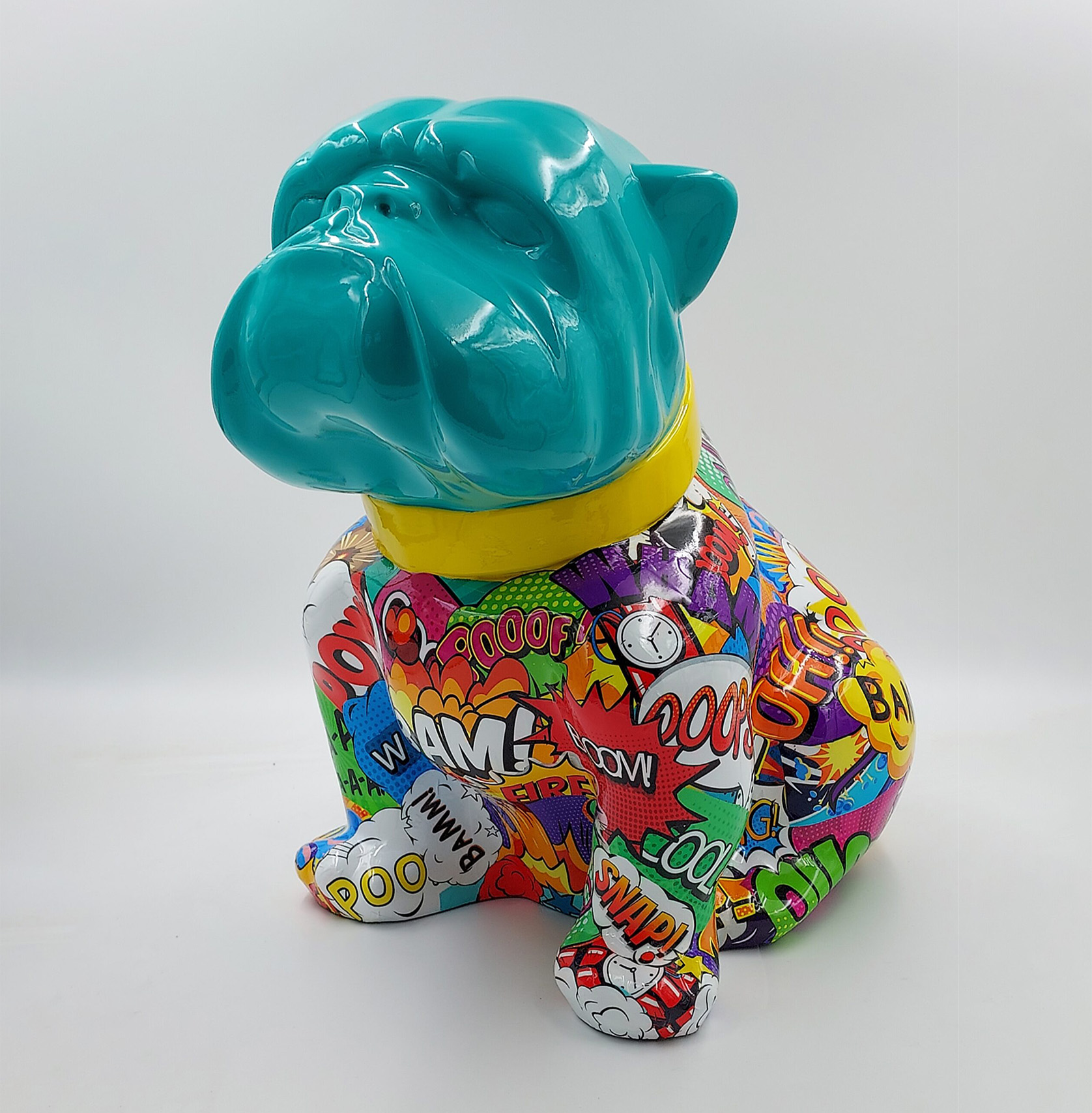 Chien Bulldog Angelo 60cm - Pop art 1 pies Bulldog Angelo 60cm - Pop art