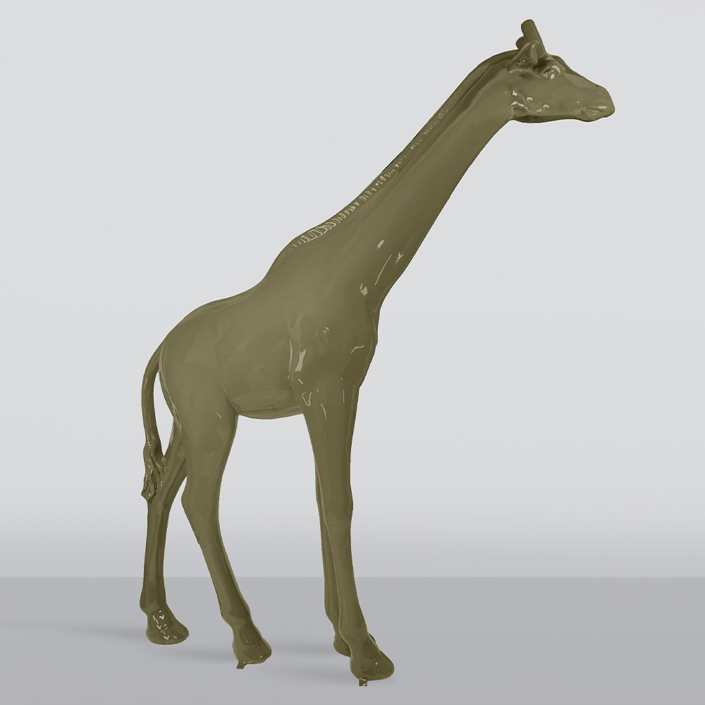 Grande figurine de girafe à taille réelle - Rouge 4 Grande figurine de girafe à taille réelle - Rouge – Image 4