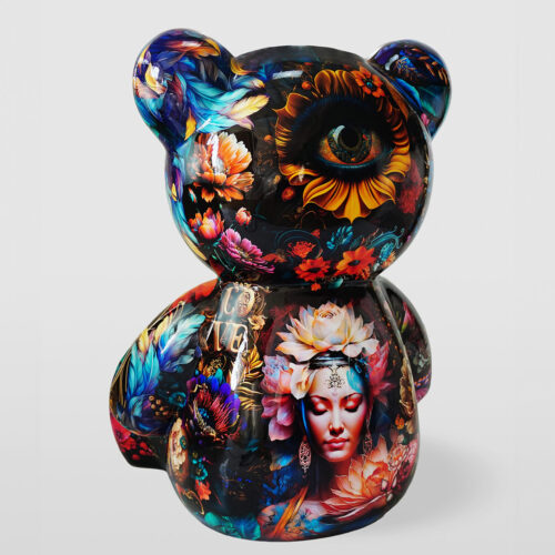 Duży siedzący miś -  motyw Indii