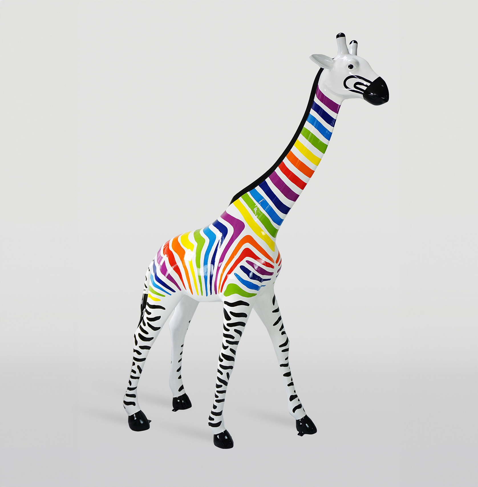 Grande girafe 230 cm couleur zèbre 1 Duża żyrafa 230cm zebra kolorowa