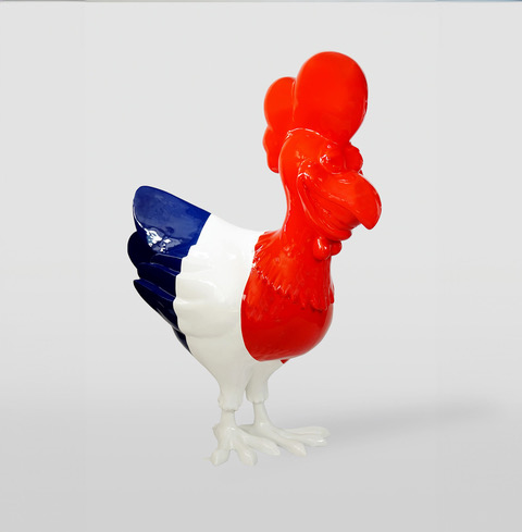 Duża figura dekoracyjna koguta w trzech kolorach H- 190cm