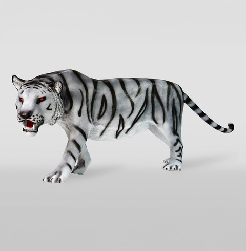 Naturalny tygrys stojący - szary