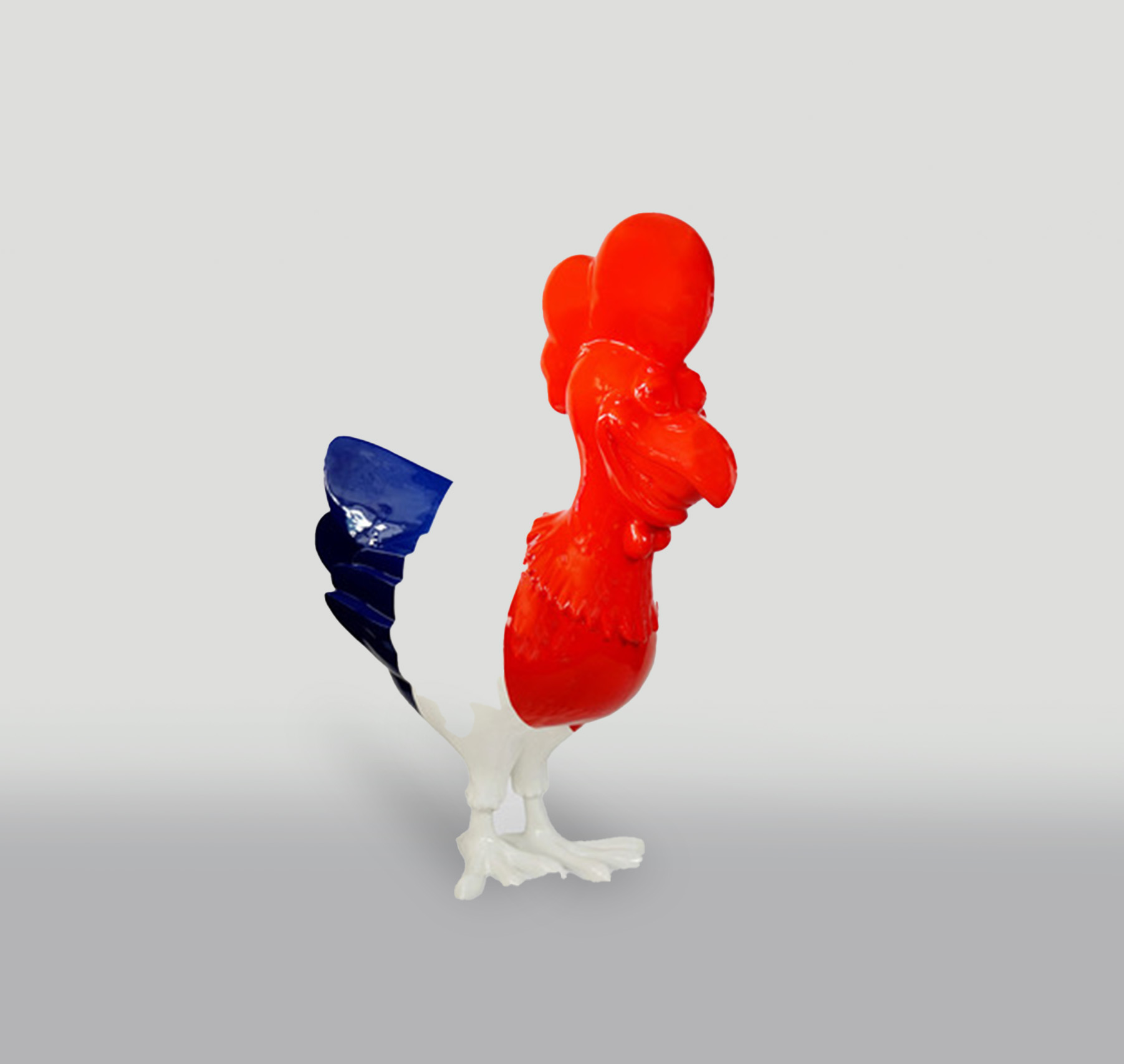 Grande figurine décorative de coq en trois couleurs H - 140cm 1 Duża figura dekoracyjna koguta w trzech kolorach H - 140cm