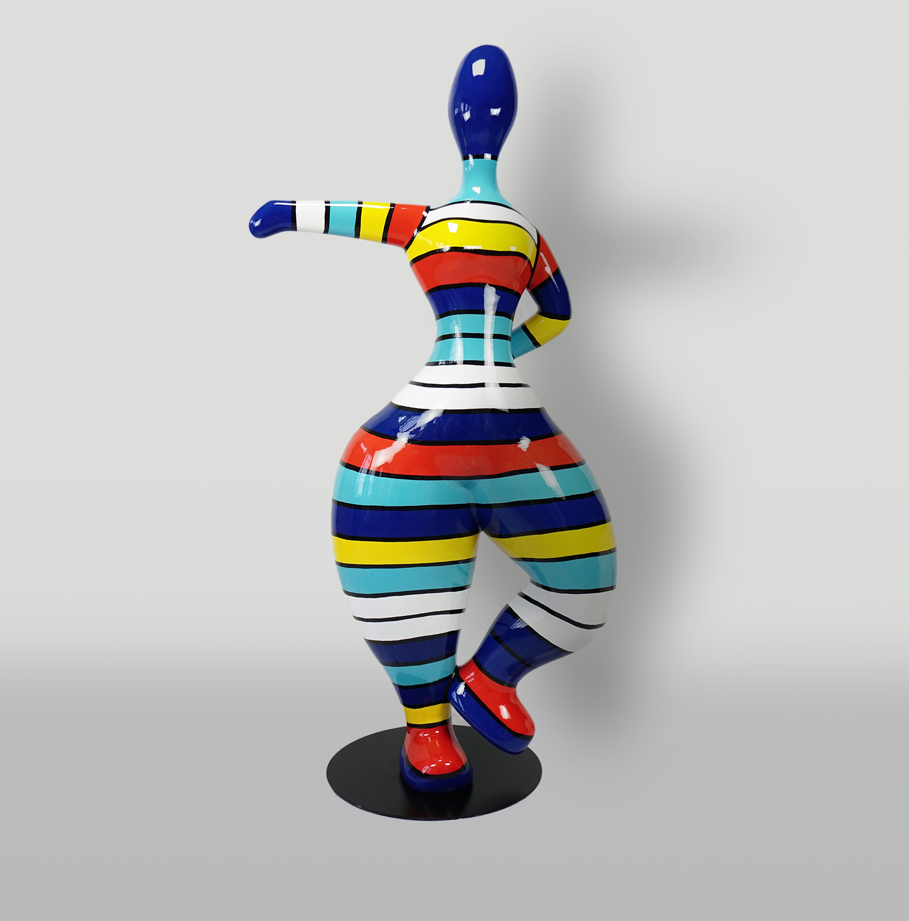 Grande figurine de poupée à rayures 1 Duża figura lalki w paski
