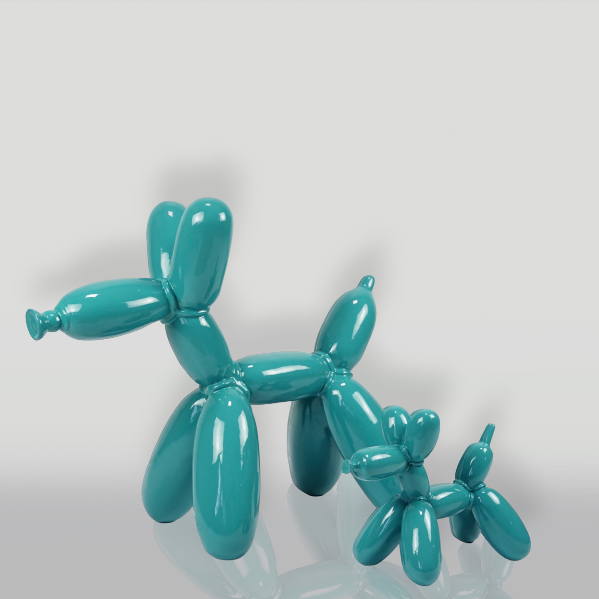 Chien en Ballon Petite Figurine Décorative - Turquoise 2 Balonowy Pies Średnia Figura Dekoracyjna - Turkusowy
