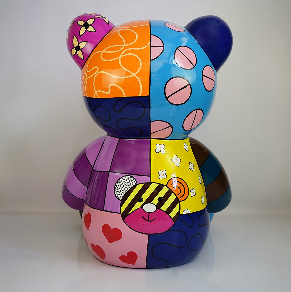 Grand Ours Assis - Peinture à la Main 3 Duży Miś Siedzący - Malowanie Ręczne