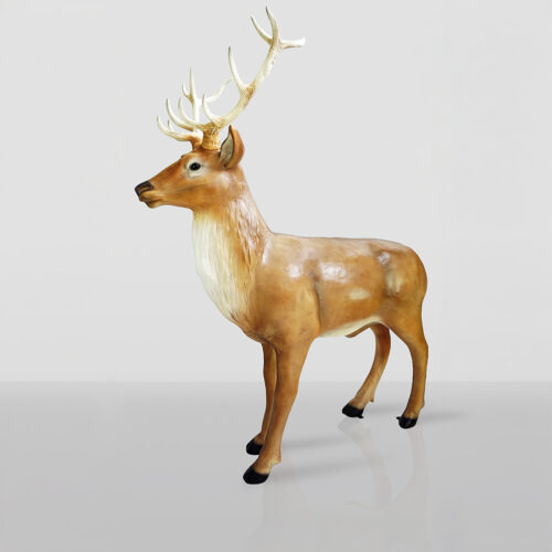 Figurine décorative 3D - Grand Cerf aux tons naturels