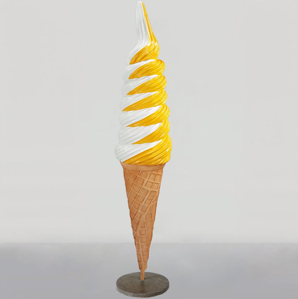 Maquette publicitaire de glace américaine / spirale - Mangue 1 Reklamowa Makieta Loda Amerykańskiego / Świderka - Mango