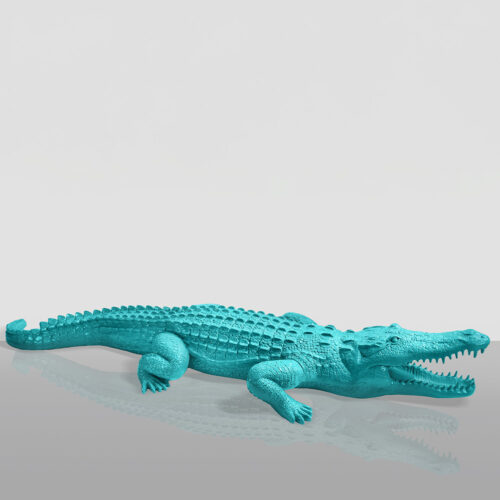 Grande Figurine Crocodile - Vert Menthe