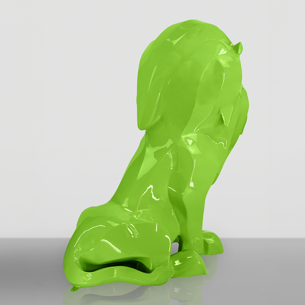 Figure Artistique Grand Lion Moderne - Métallique 3 Figure Artistique Grand Lion Moderne - Métallique – Image 3