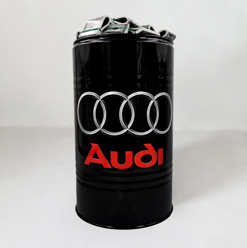 Petite Barrique avec des Dollars - Peinture + Logo 4 Petite Barrique avec des Dollars - Peinture + Logo – Image 4