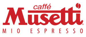 Logo marki Musetti czerwonym kolorem z napisem 