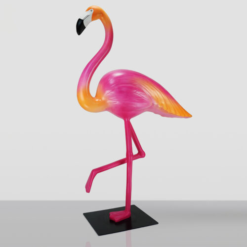 Figurine décorative Grand Flamant Rose 3D - Mangue Rose