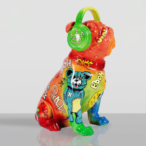 Bouledogue avec Casque - Pop Art